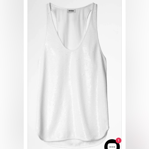Zadig & Voltaire white sequin tank - Picture 6 of 11